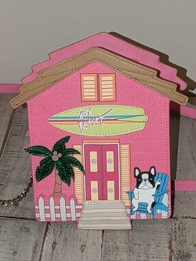Betsey Johnson Pink Beach House Crossbody Bag